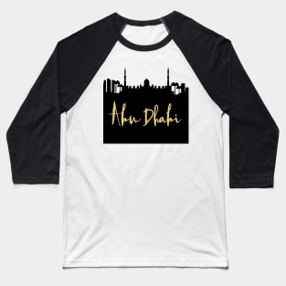 ABU DHABI UAE DESIGNER SILHOUETTE SKYLINE ART Baseball T-Shirt